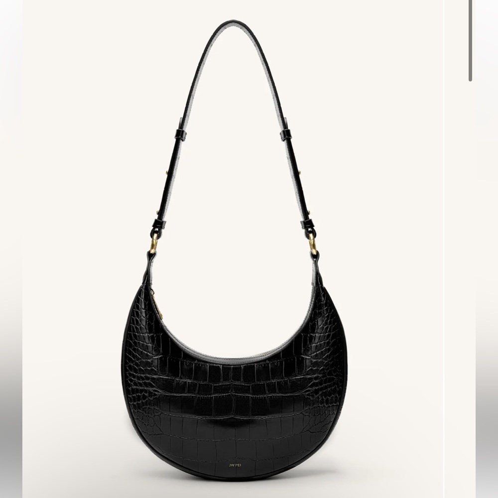 JW PEI black Croc bag